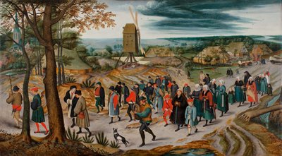 Die Hochzeitsprozession von Pieter Brueghel the Younger